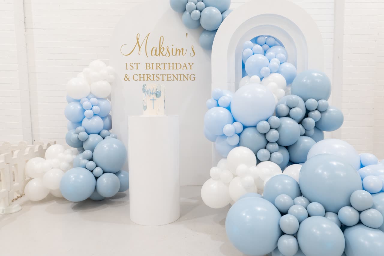 Reception styling photographed after a Serbian Orthodox christening in Melbourne